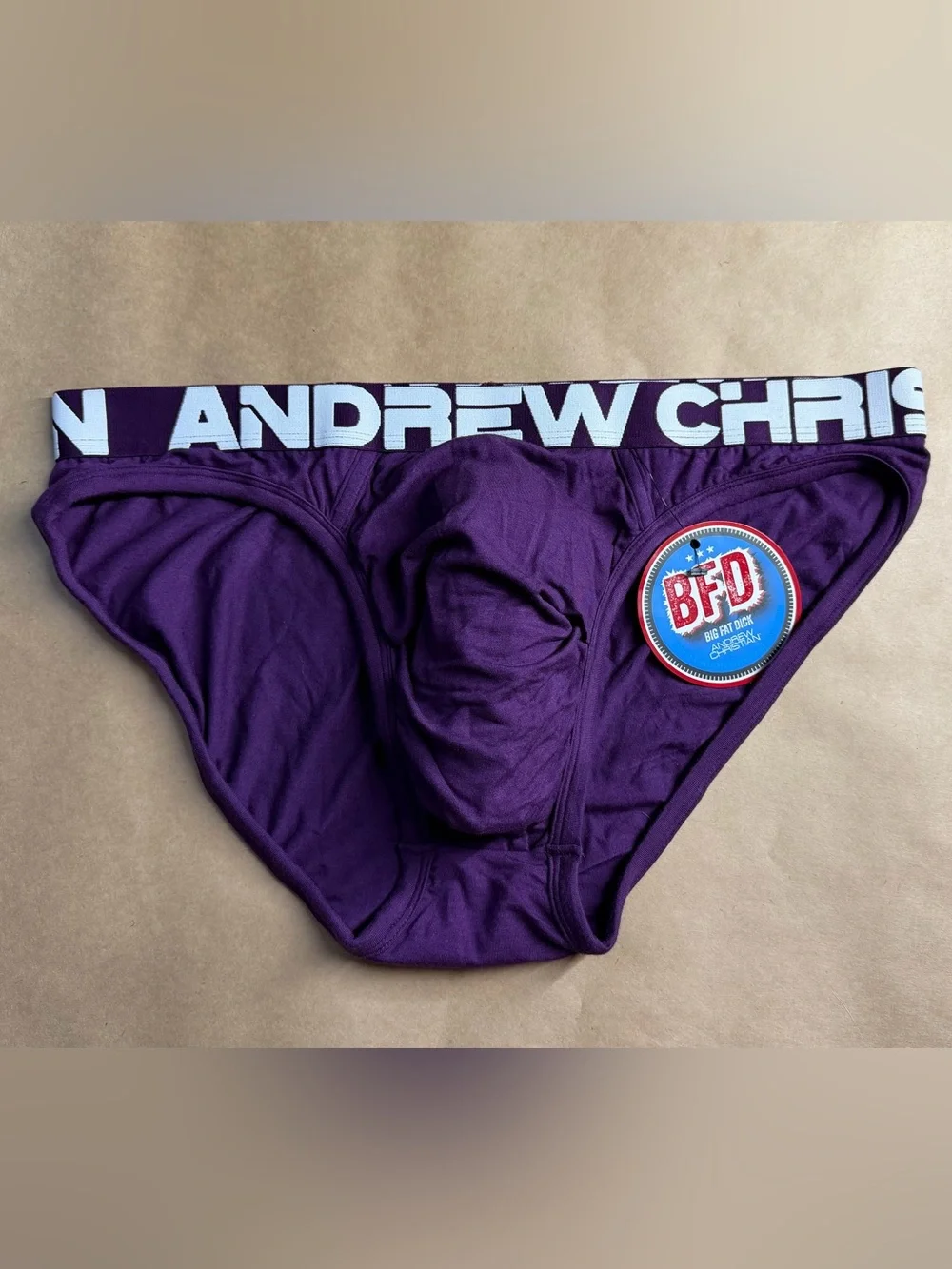 Andrew Christian BFD Men's Briefs Underwear Plum X-LARGE
